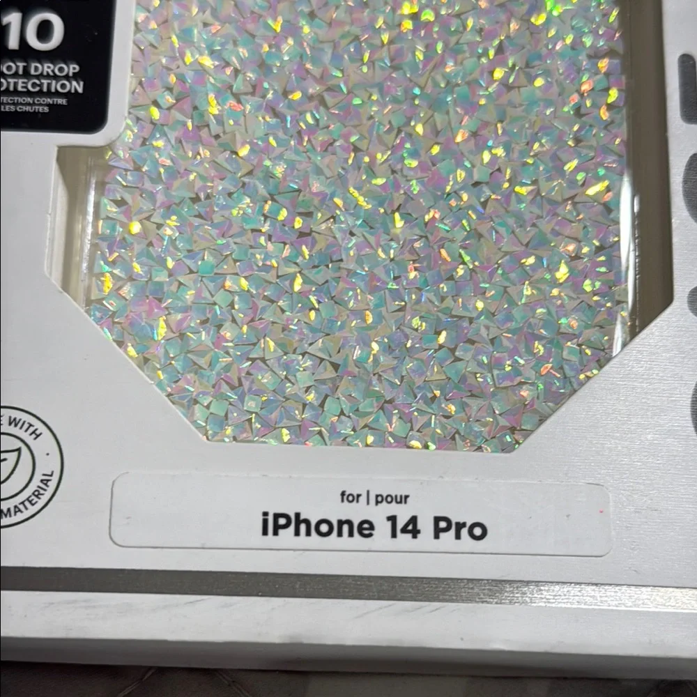 Case-Mate iPhone 14 Pro Glitter Case - Silver